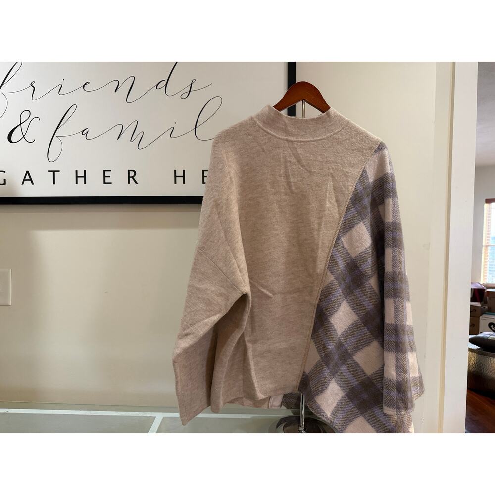 Anthropologie Half Sweater Half Poncho-One Size